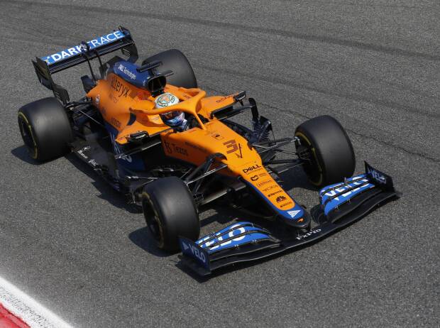 Daniel Ricciardo im McLaren MCL35M beim Grand Prix von Italien der Formel 1 2021 in Monza in der Parabolica-Kurve