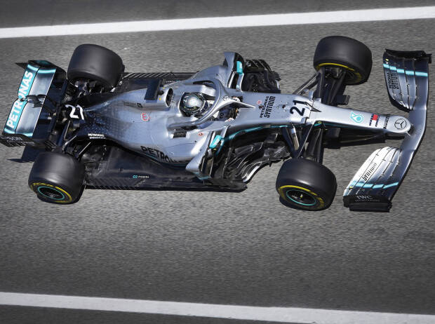 Nikita Masepin bei einem seiner vielen Tests im Formel-1-Mercedes, hier im Jahr 2019 in Barcelona