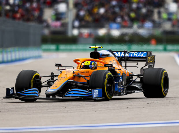 Lando Norris (McLaren MCL35M) im Formel-1-Rennen von Russland in Sotschi 2021