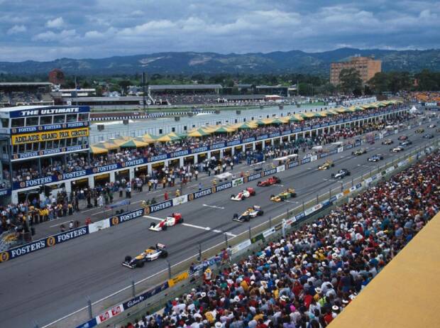 Start zum Grand Prix von Australien 1992 in Adelaide in Australien Start zum Grand Prix von Australien 1992 in Adelaide in Australien