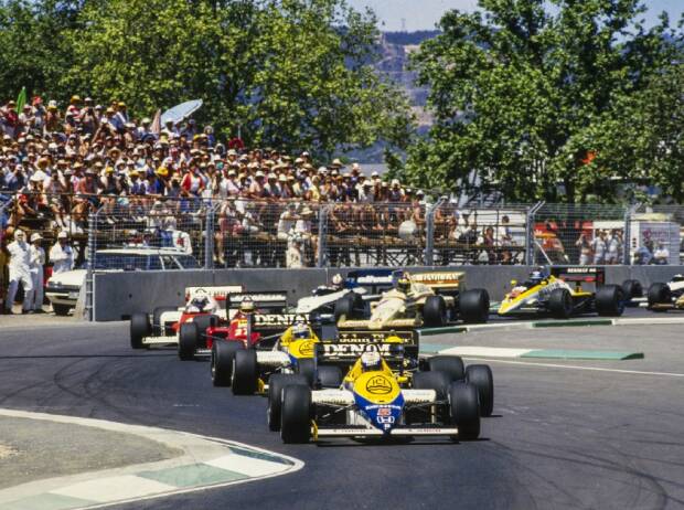 Formel-1-Start beim ersten Grand Prix von Australien in Adelaide 1985 im Victoria Park Formel-1-Start beim ersten Grand Prix von Australien in Adelaide 1985 im Victoria Park