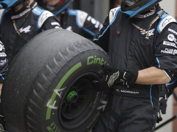 Abgefahrene Intermediates beim Formel-1-Rennen von Istanbul 2021 Abgefahrene Intermediates beim Formel-1-Rennen von Istanbul 2021