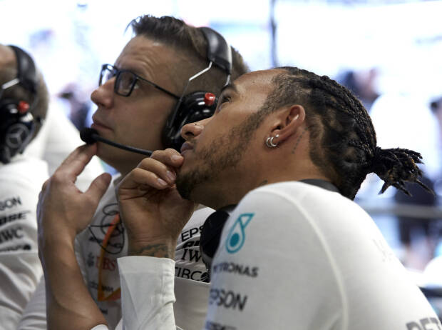 Lewis Hamilton (Mercedes) und Renningenieur Peter Bonnington Lewis Hamilton (Mercedes) und Renningenieur Peter Bonnington