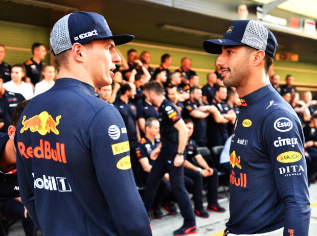 Max Verstappen und Daniel Ricciardo (Red Bull) beim Formel-1-Rennen in Abu Dhabi 2018