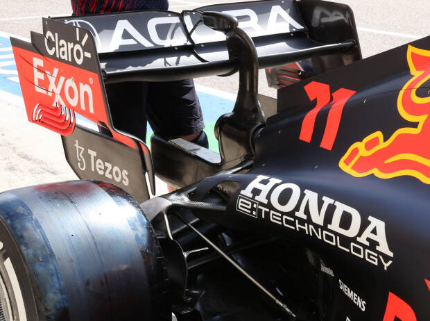 Heckflügel des Red Bull RB16B beim Grand Prix der USA in Austin 2021 Heckflügel des Red Bull RB16B beim Grand Prix der USA in Austin 2021