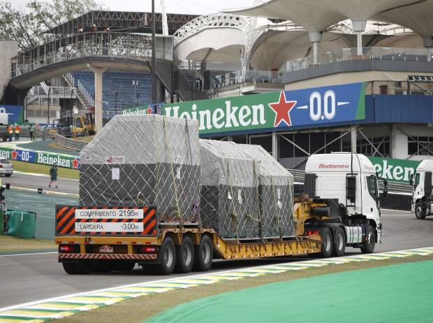 Formel 1 Fracht Brasilien Lieferung LKW