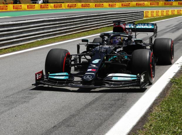 Lewis Hamilton im Mercedes W12 in Brasilien Lewis Hamilton im Mercedes W12 in Brasilien