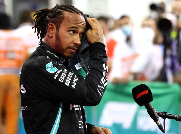 Lewis Hamilton (Mercedes) nach dem Formel-1-Rennen in Abu Dhabi 2021