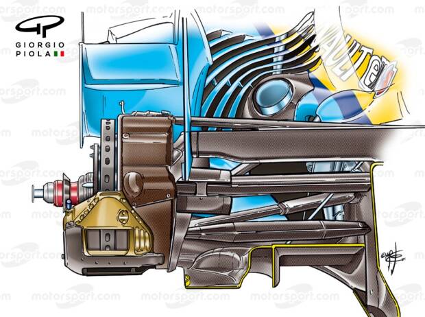 Kühlschlitze am Renault R25 aus der Formel-1-Saison 2005 Kühlschlitze am Renault R25 aus der Formel-1-Saison 2005
