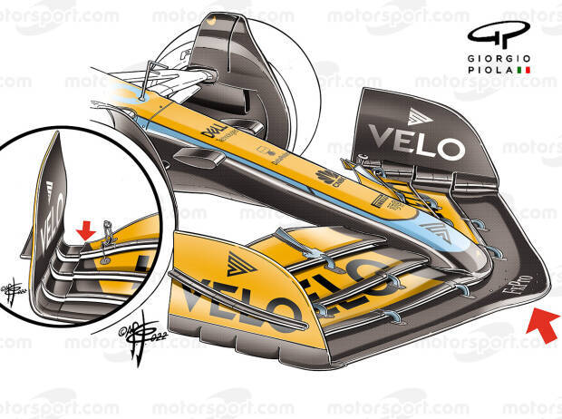 Frontflügel des McLaren MCL36