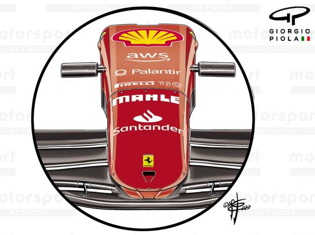 Foto zur News: Ferrari und Red Bull: Formel-1-Spitze mit maximaler Nasen-Flexibilität