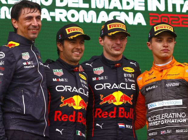 Sergio Perez, Max Verstappen, Lando Norris Sergio Perez, Max Verstappen, Lando Norris