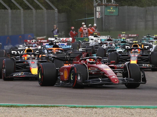 Charles Leclerc, Max Verstappen, Lando Norris, Sergio Perez