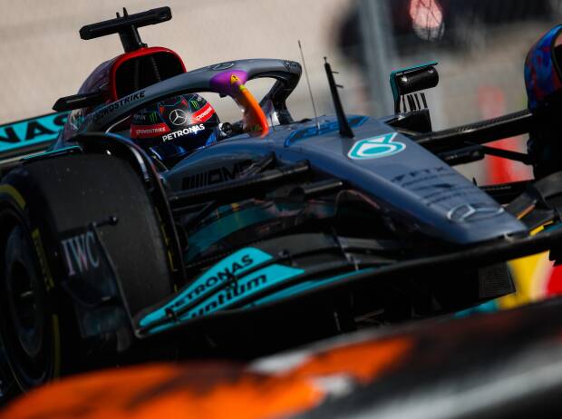 George Russell im Mercedes W13 im Freitagstraining in Miami 2022