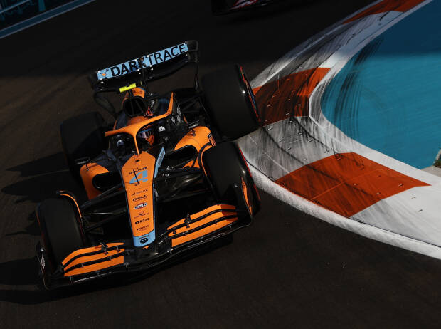 Lando Norris (McLaren) beim Formel-1-Training zum Rennen in Miami 2022