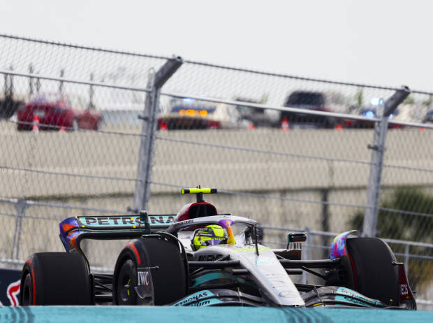 Lewis Hamilton (Mercedes W13) im Freien Training zum Formel-1-Rennen in Miami