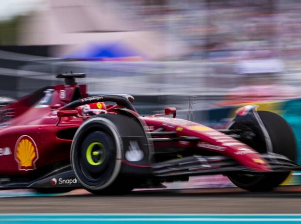 Charles Leclerc im Ferrari F1-75 beim Formel-1-Rennen 2022 in Miami