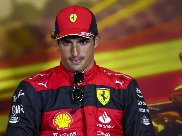 Carlos Sainz (Ferrari) nach dem Qualifying zum Formel-1-Rennen in Spanien 2022