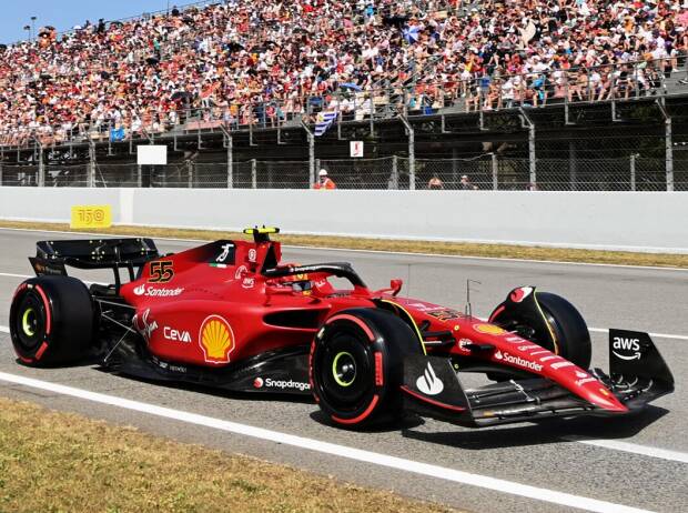 Carlos Sainz im Ferrari F1-75 beim Spanien-Grand-Prix 2022 in Barcelona Carlos Sainz im Ferrari F1-75 beim Spanien-Grand-Prix 2022 in Barcelona