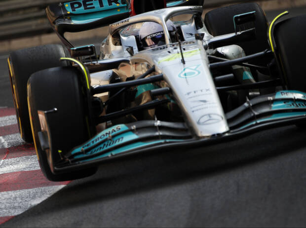 Lewis Hamilton (Mercedes W13) im Training zum Formel-1-Rennen in Monaco 2022