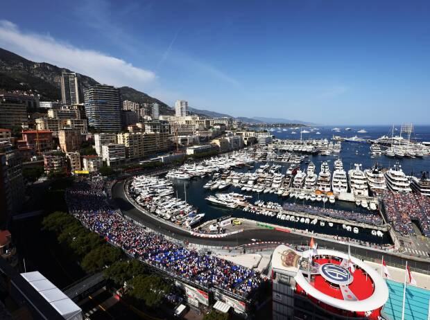 Blick auf die Formel-1-Strecke in Monaco 2022 Blick auf die Formel-1-Strecke in Monaco 2022