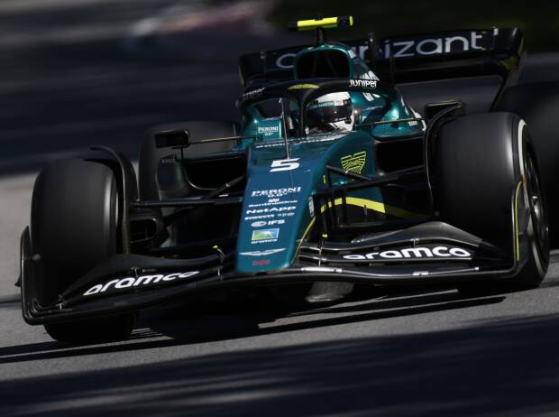 Sebastian Vettel im Aston Martin AMR22 beim Kanada-Grand-Prix 2022 in Montreal Sebastian Vettel im Aston Martin AMR22 beim Kanada-Grand-Prix 2022 in Montreal