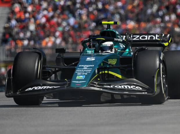 Sebastian Vettel im Aston Martin AMR22 beim Kanada-Grand-Prix 2022 in Montreal Sebastian Vettel im Aston Martin AMR22 beim Kanada-Grand-Prix 2022 in Montreal