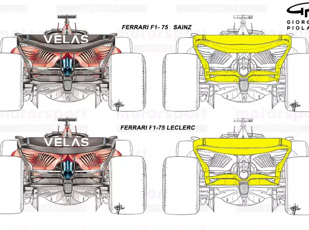 Foto zur News: Formel-1-Technik: Wie Ferrari Red Bulls Speed-Vorteil drastisch reduziert hat