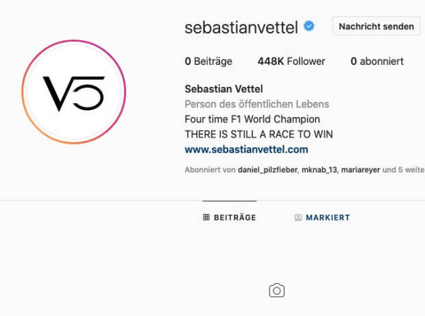 Foto zur News: Social-Media-"Muffel" Sebastian Vettel ist jetzt auf Instagram!