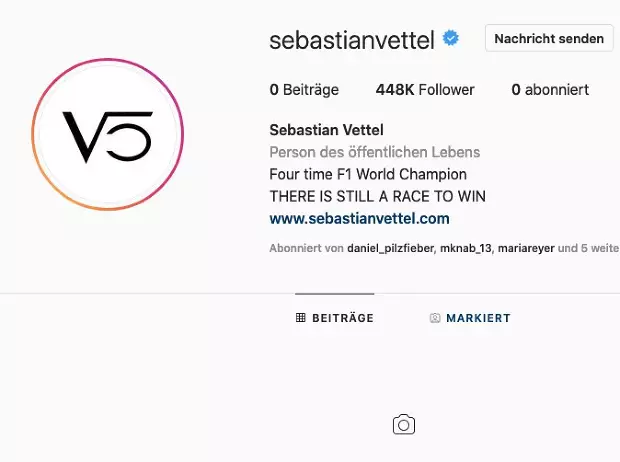 Foto zur News: Social-Media-"Muffel" Sebastian Vettel ist jetzt auf Instagram!