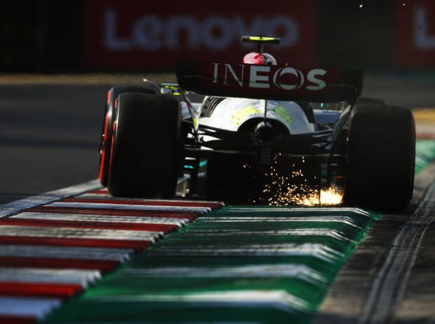 Lewis Hamilton (Mercedes W13) im Training zum Formel-1-Rennen in Ungarn 2022