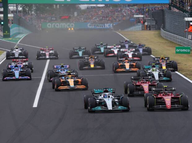 Formel-1-Start beim Grand Prix von Ungarn 2022 auf dem Hungaroring bei Budapest