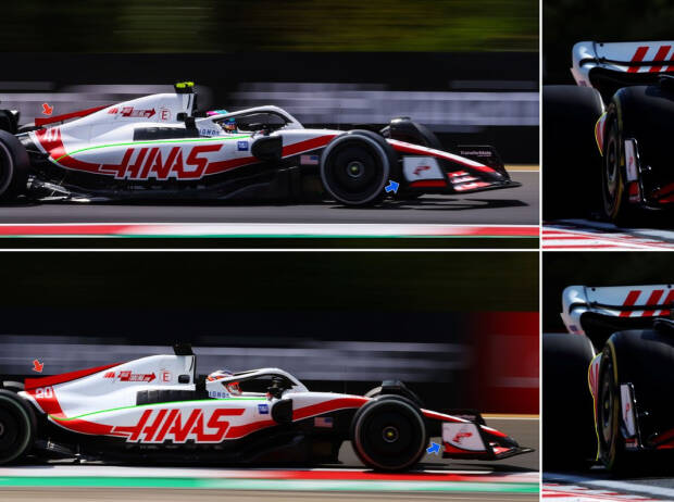 Comparison between the previous (above) and new (below) designs of the Haas VF-22 Comparison between the previous (above) and new (below) designs of the Haas VF-22