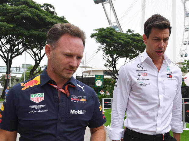 Red-Bull-Teamchef Christian Horner und Mercedes-Motorsportchef Toto Wolff