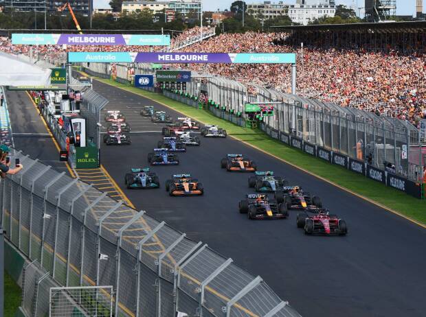 Der Start zum Formel-1-Rennen in Melbourne 2022