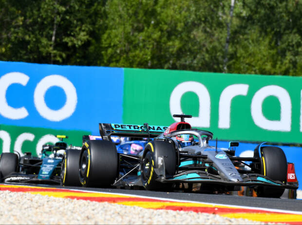 George Russell (Mercedes W13) beim Formel-1-Rennen in Belgien 2022