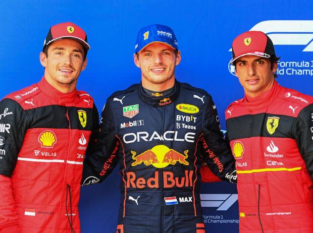 Charles Leclerc, Max Verstappen, Carlos Sainz Charles Leclerc, Max Verstappen, Carlos Sainz