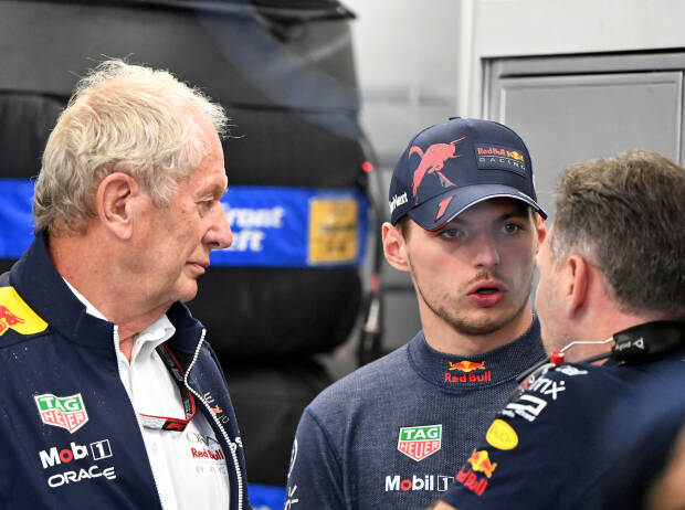 Helmut Marko, Max Verstappen, Christian Horner Helmut Marko, Max Verstappen, Christian Horner