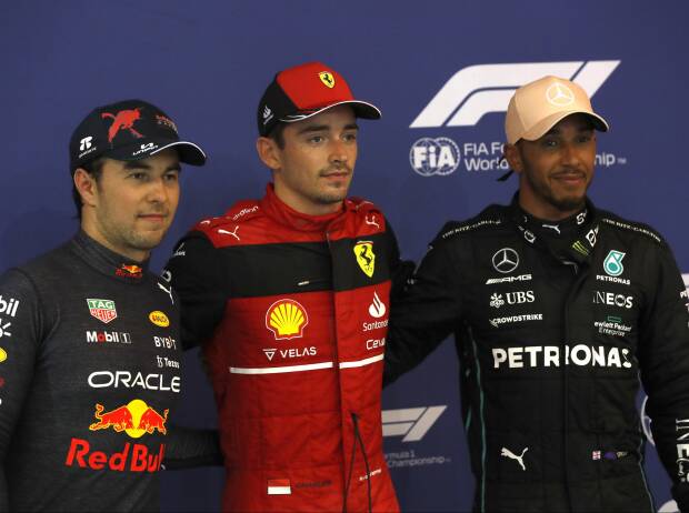 Sergio Perez, Charles Leclerc, Lewis Hamilton