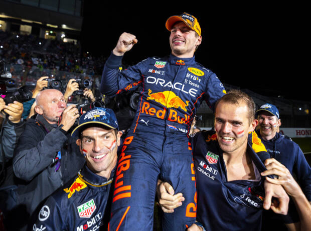 Max Verstappen feiert in Suzuka seinen zweiten WM-Titel