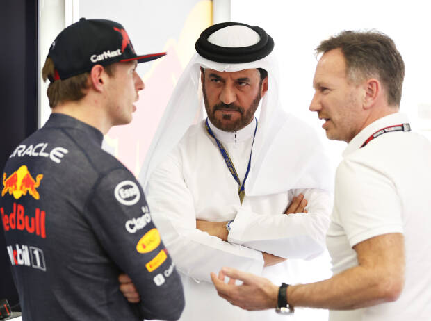 Christian Horner, Max Verstappen, Mark Thompson Christian Horner, Max Verstappen, Mark Thompson
