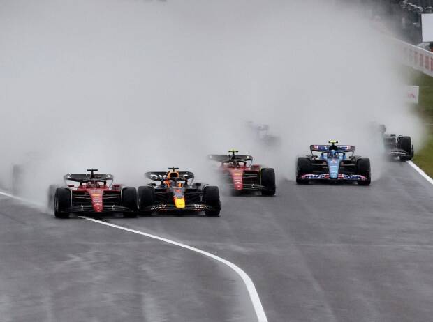Max Verstappen, Charles Leclerc, Carlos Sainz, Esteban Ocon, Lewis Hamilton