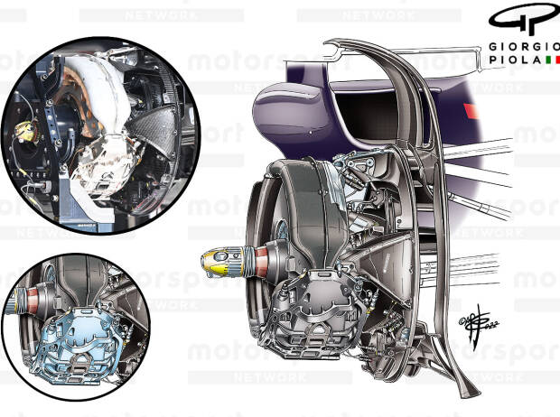 Vorderrad-Bremse des Red Bull RB18