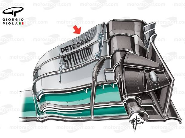 Foto zur News: Formel-1-Technik: Der neue Frontflügel am Mercedes W13