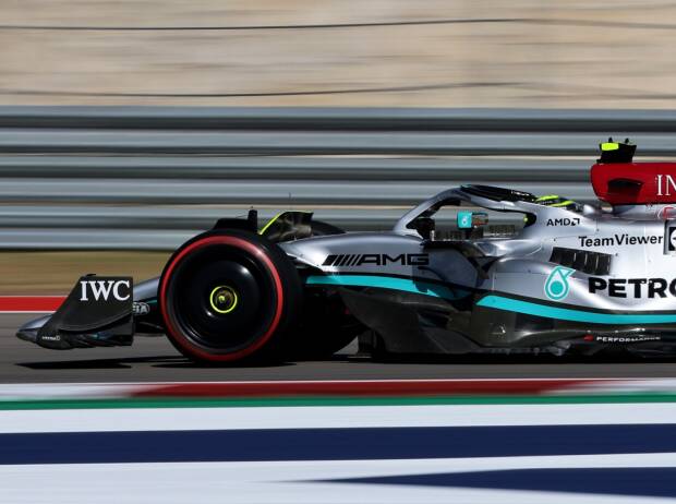 Lewis Hamilton im Mercedes W13 beim Formel-1-Rennen in Austin 2022 Lewis Hamilton im Mercedes W13 beim Formel-1-Rennen in Austin 2022