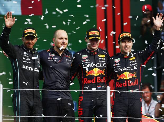 Lewis Hamilton, Max Verstappen, Sergio Perez