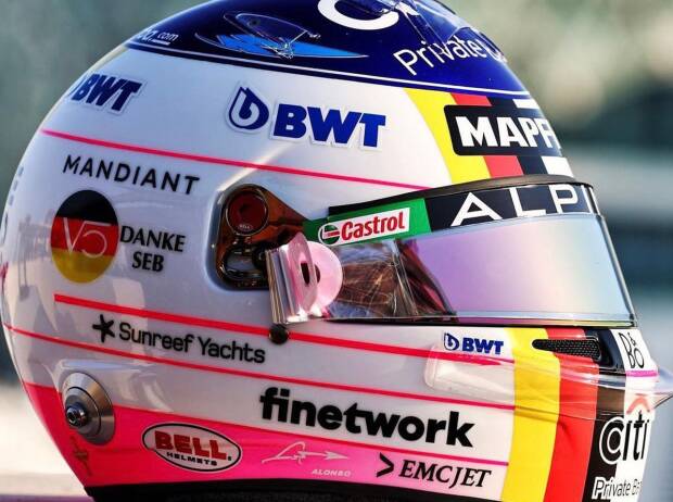 Foto zur News: "Für immer verbunden": Alonso zollt Vettel mit speziellem Helmdesign Tribut