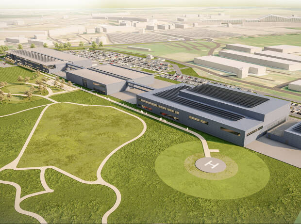 Im Bau befindliche Formel-1-Fabrik von Aston Martin