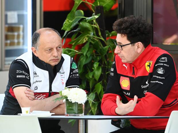 Frederic Vasseur und Mattia Binotto Frederic Vasseur und Mattia Binotto