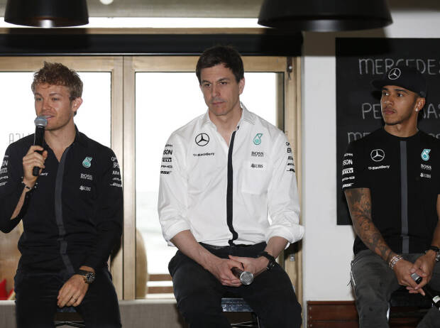 Nico Rosberg, Toto Wolff, Lewis Hamilton